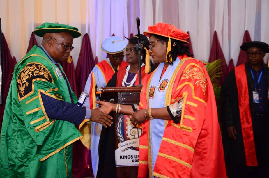 Representative of the VC, Elizade University congratulating the VC